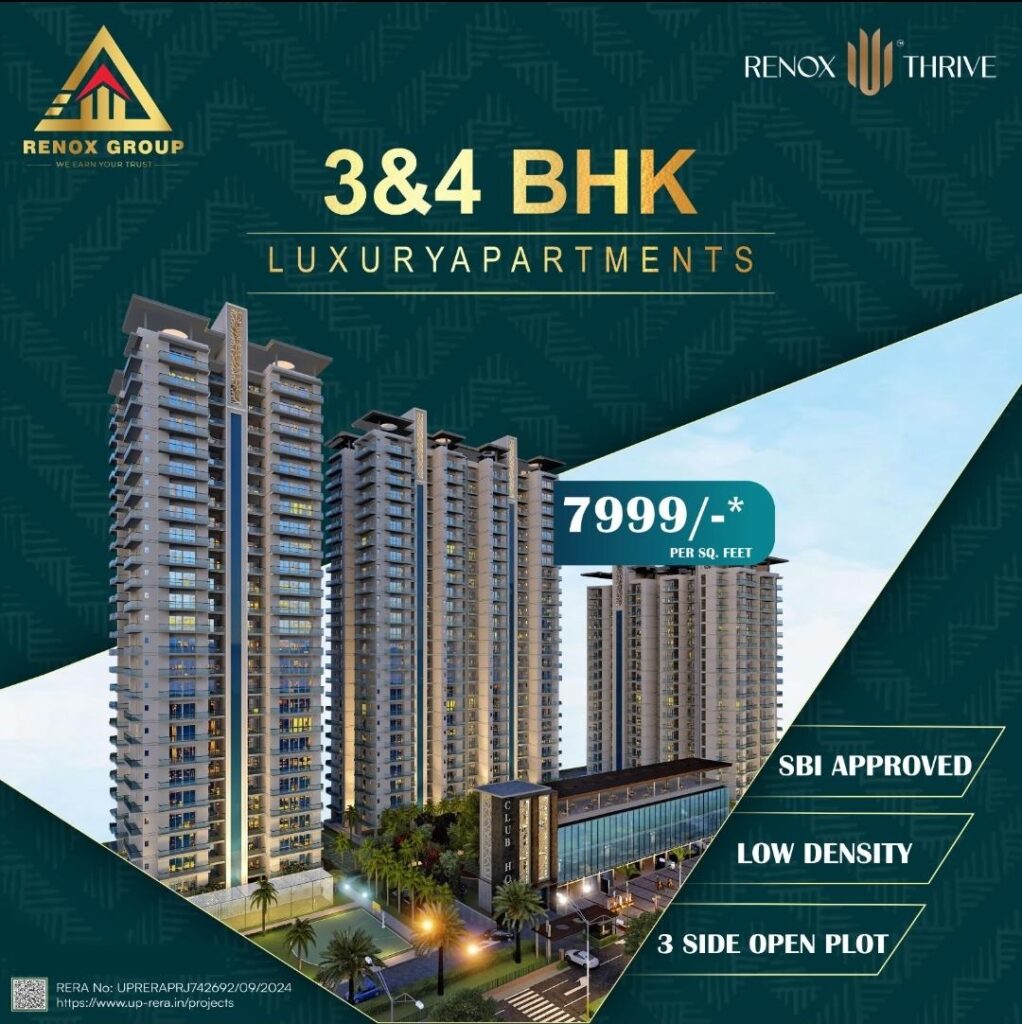 renox thrive 3&4BHK in Greater noida 